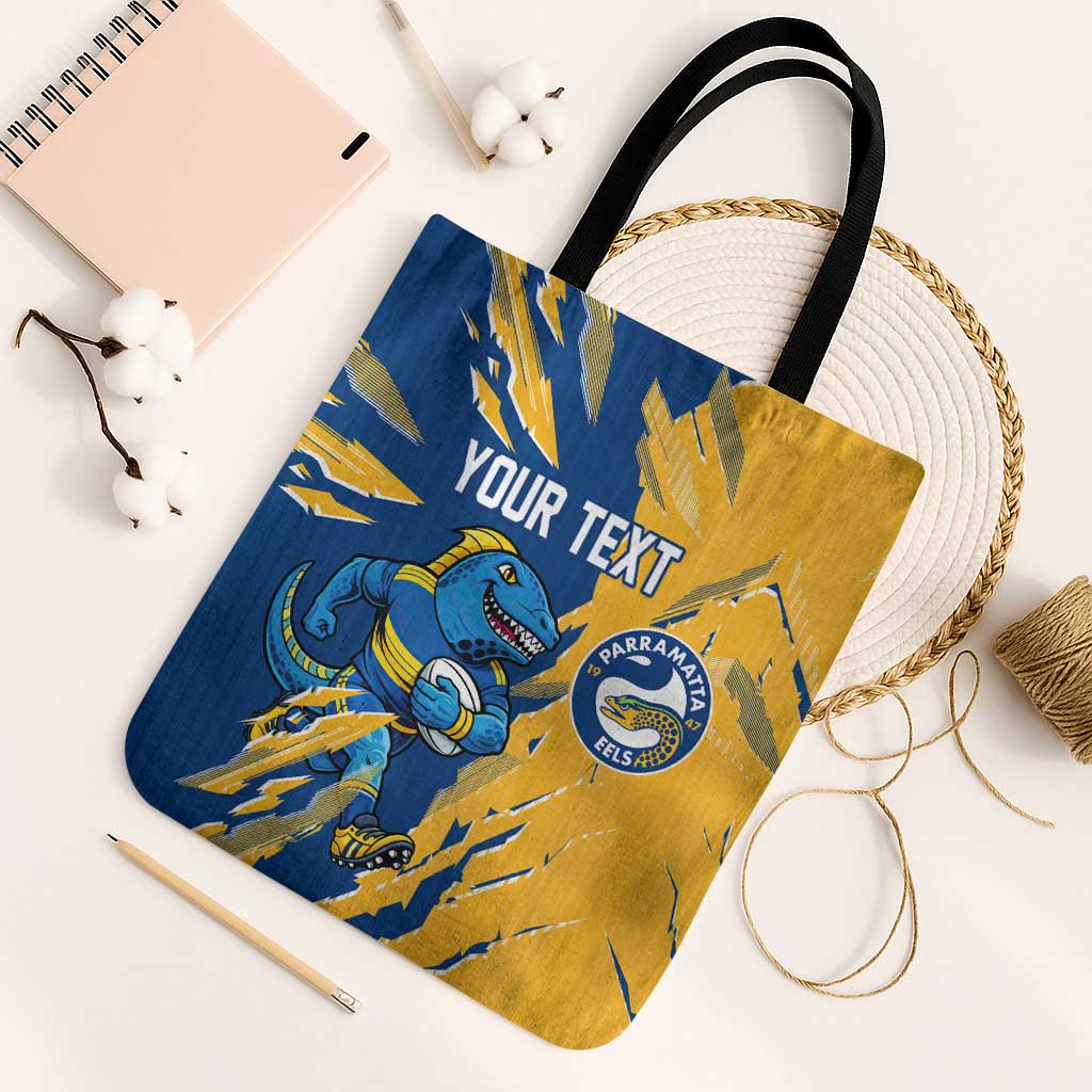 Personalized Parramatta Eels Tote Bag Dynamic Lightning Mascot Rugby Australia