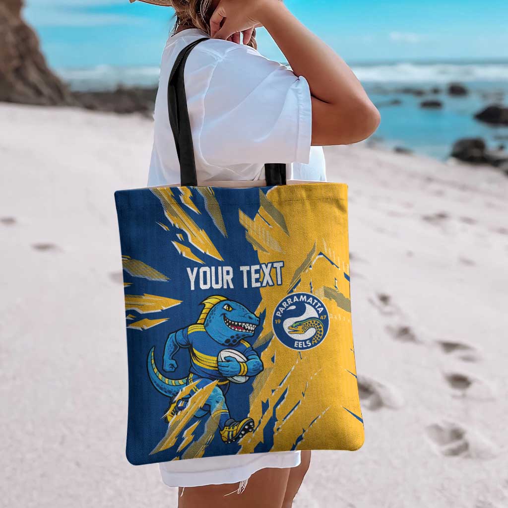 Personalized Parramatta Eels Tote Bag Dynamic Lightning Mascot Rugby Australia
