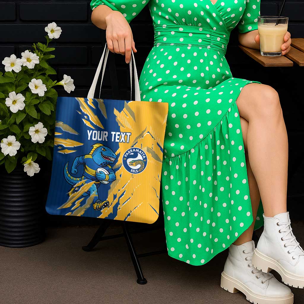 Personalized Parramatta Eels Tote Bag Dynamic Lightning Mascot Rugby Australia