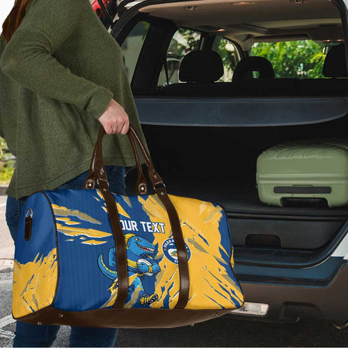 Personalized Parramatta Eels Travel Bag Dynamic Lightning Mascot Rugby Australia