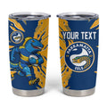 Personalized Parramatta Eels Tumbler Cup Dynamic Lightning Mascot Rugby Australia