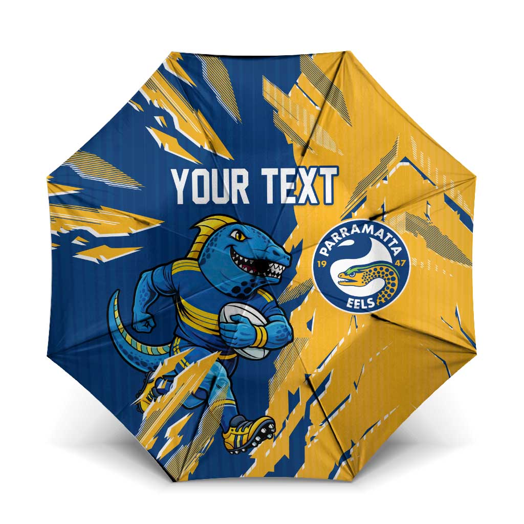 Personalized Parramatta Eels Umbrella Dynamic Lightning Mascot Rugby Australia