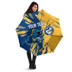Personalized Parramatta Eels Umbrella Dynamic Lightning Mascot Rugby Australia