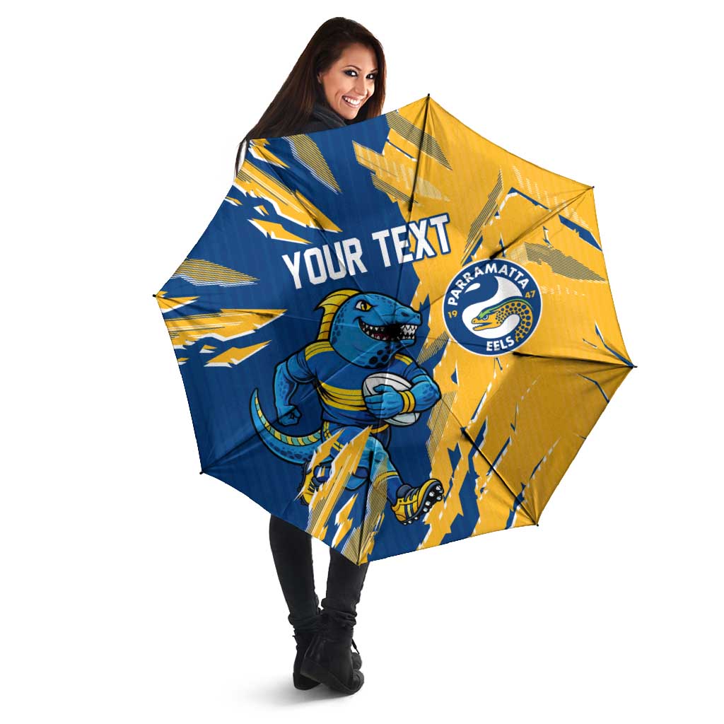 Personalized Parramatta Eels Umbrella Dynamic Lightning Mascot Rugby Australia