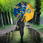 Personalized Parramatta Eels Umbrella Dynamic Lightning Mascot Rugby Australia
