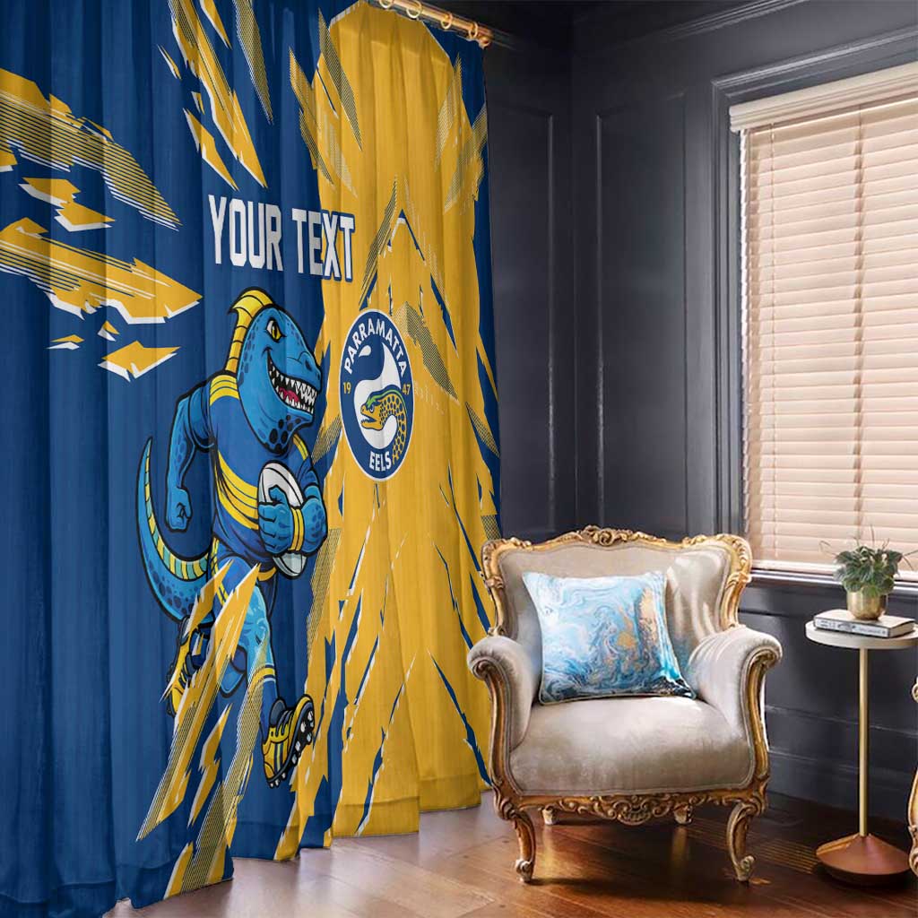 Personalized Parramatta Eels Window Curtain Dynamic Lightning Mascot Rugby Australia