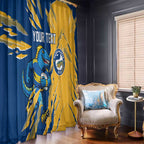 Personalized Parramatta Eels Window Curtain Dynamic Lightning Mascot Rugby Australia