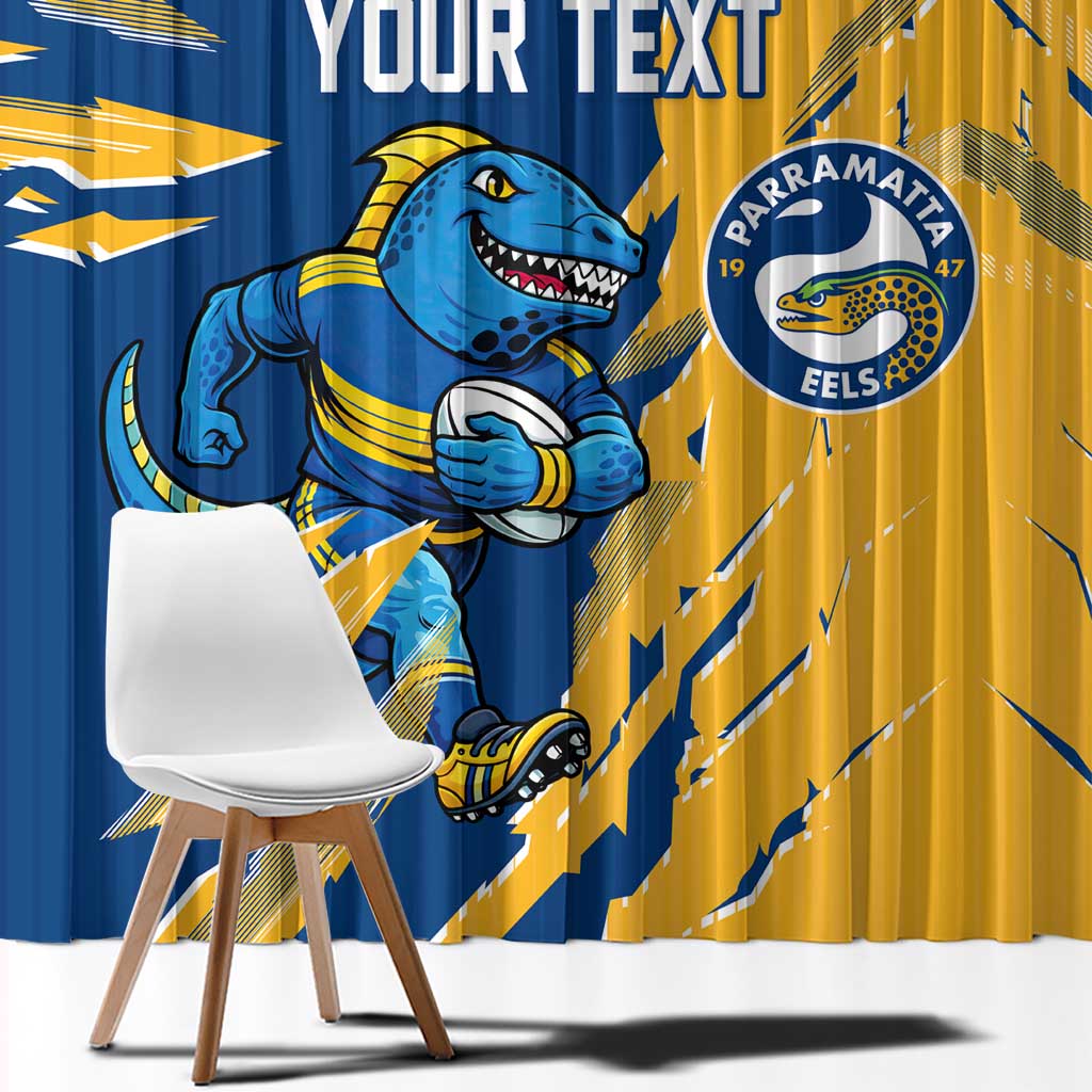 Personalized Parramatta Eels Window Curtain Dynamic Lightning Mascot Rugby Australia