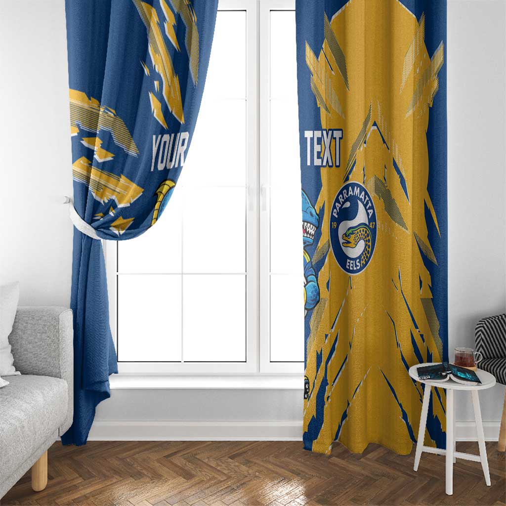 Personalized Parramatta Eels Window Curtain Dynamic Lightning Mascot Rugby Australia
