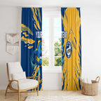 Personalized Parramatta Eels Window Curtain Dynamic Lightning Mascot Rugby Australia