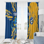 Personalized Parramatta Eels Window Curtain Dynamic Lightning Mascot Rugby Australia