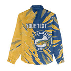 Personalized Parramatta Eels Women Casual Shirt Dynamic Lightning Mascot Rugby Australia