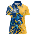 Personalized Parramatta Eels Women Polo Shirt Dynamic Lightning Mascot Rugby Australia