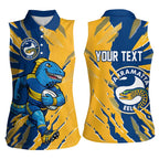 Personalized Parramatta Eels Women Sleeveless Polo Shirt Dynamic Lightning Mascot Rugby Australia