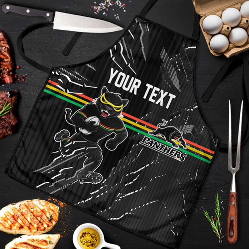 Personalized Penrith Panthers Apron Dynamic Lightning Mascot Rugby Australia