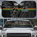 Personalized Penrith Panthers Auto Sun Shade Dynamic Lightning Mascot Rugby Australia