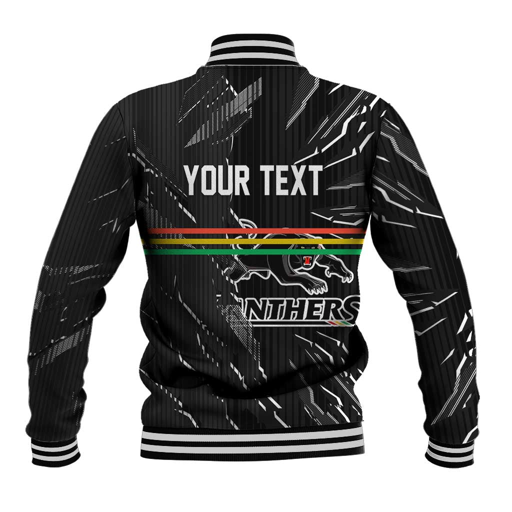 Personalized Penrith Panthers Baseball Jacket Dynamic Lightning Mascot Rugby Australia