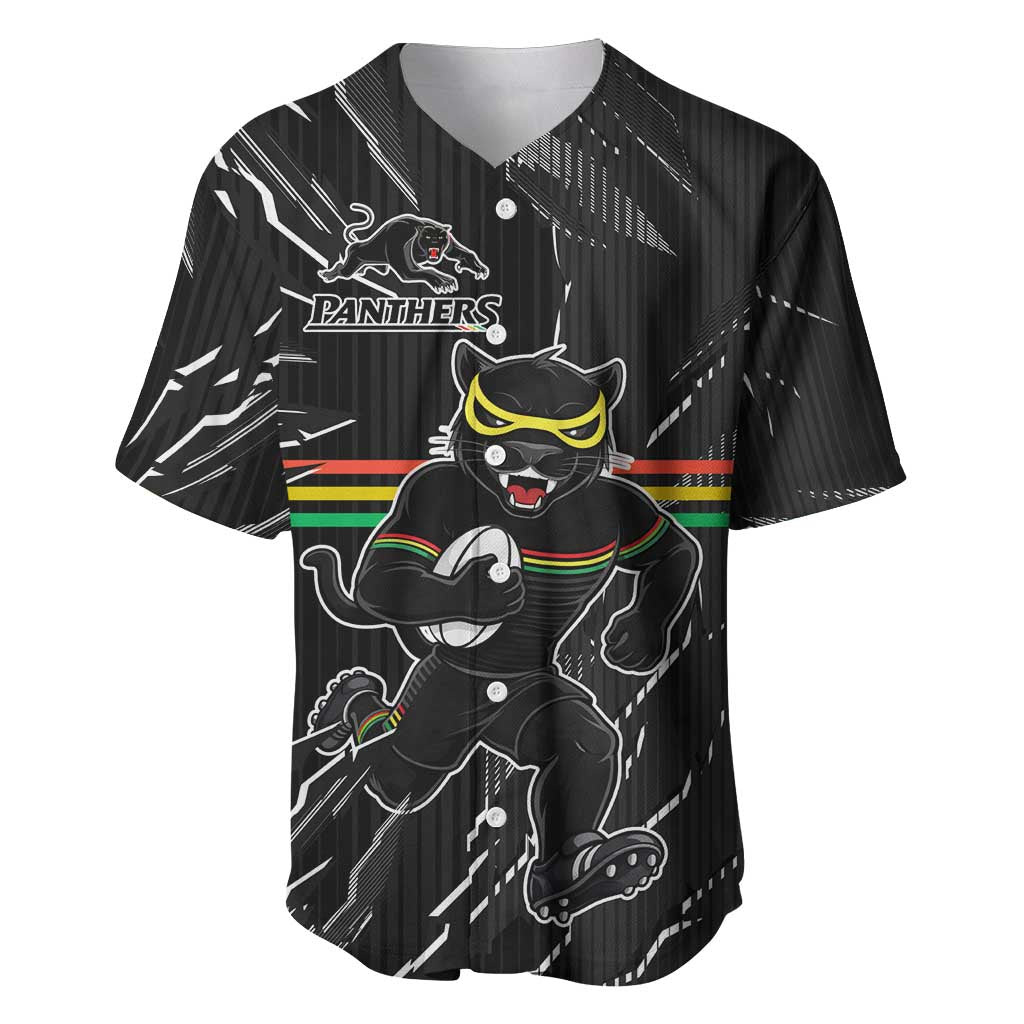 Personalized Penrith Panthers Baseball Jersey Dynamic Lightning Mascot Rugby Australia