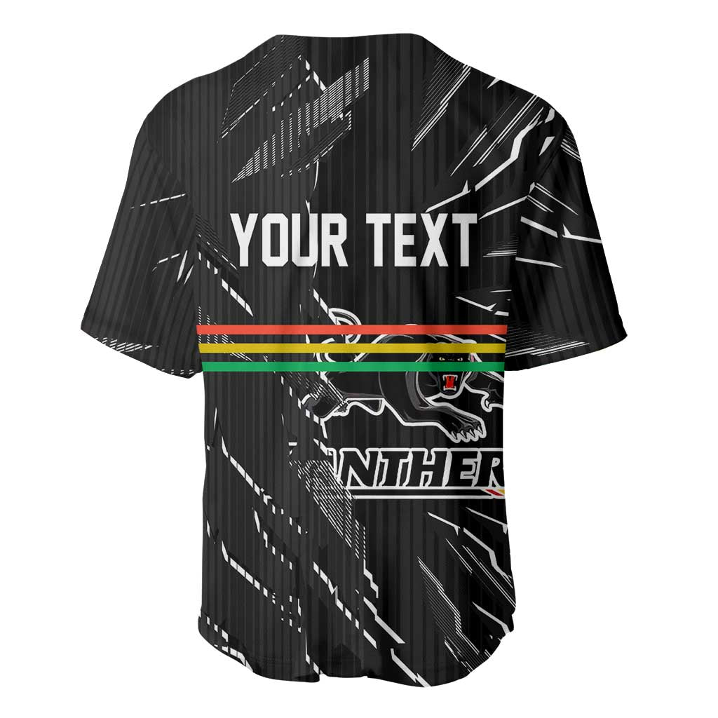 Personalized Penrith Panthers Baseball Jersey Dynamic Lightning Mascot Rugby Australia