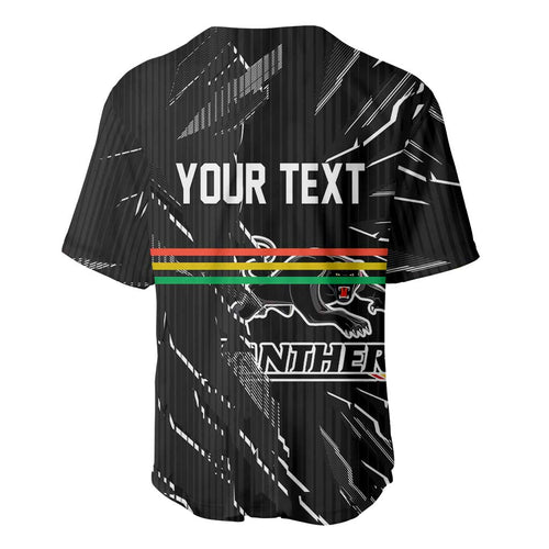 Personalized Penrith Panthers Baseball Jersey Dynamic Lightning Mascot Rugby Australia