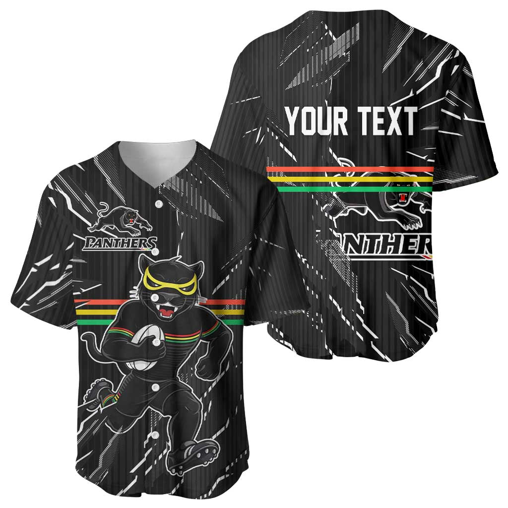 Personalized Penrith Panthers Baseball Jersey Dynamic Lightning Mascot Rugby Australia