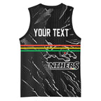 Personalized Penrith Panthers Basketball Jersey Dynamic Lightning Mascot Rugby Australia