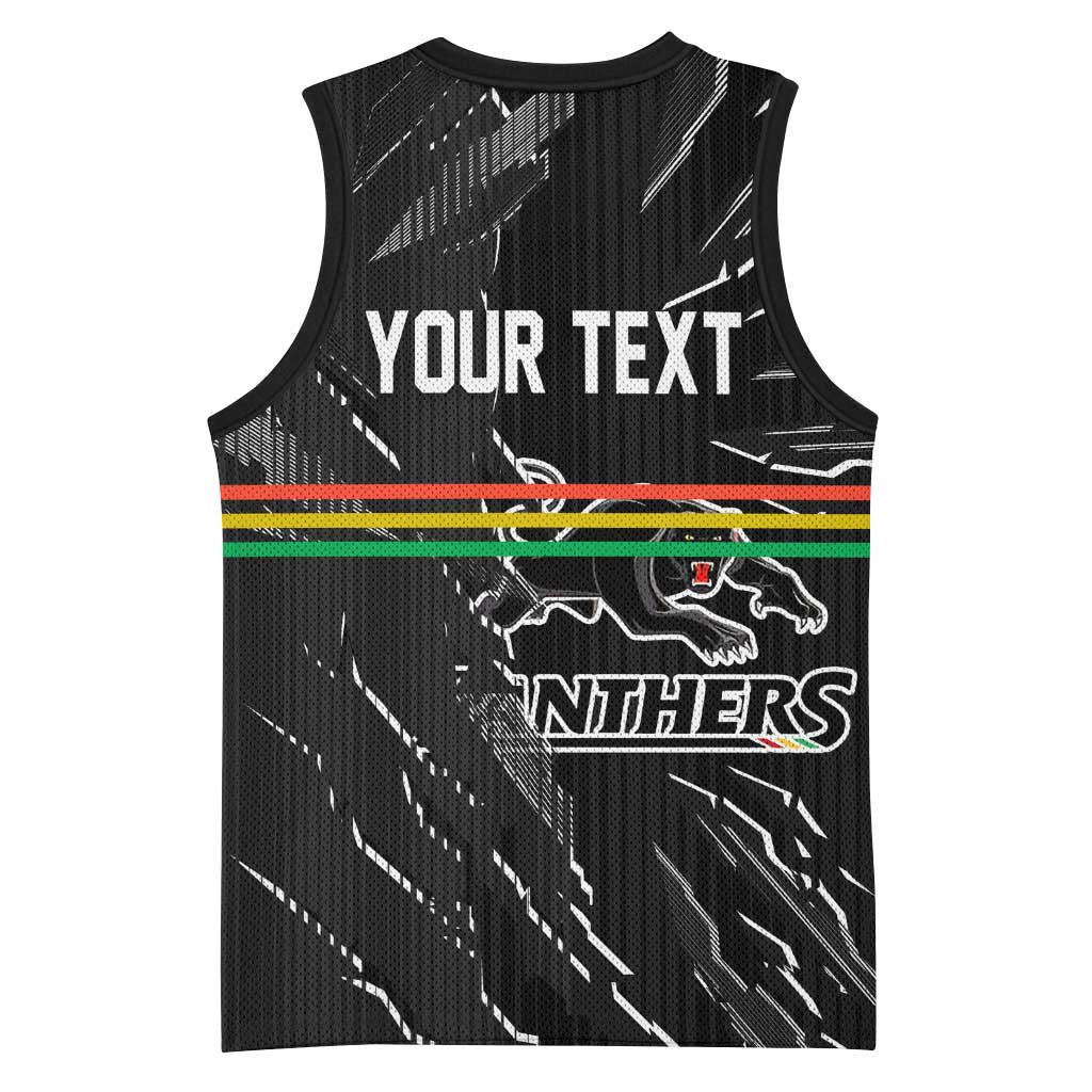 Personalized Penrith Panthers Basketball Jersey Dynamic Lightning Mascot Rugby Australia