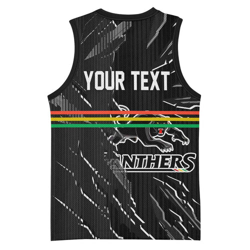 Personalized Penrith Panthers Basketball Jersey Dynamic Lightning Mascot Rugby Australia