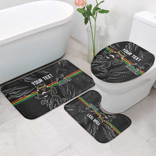 Personalized Penrith Panthers Bathroom Set Dynamic Lightning Mascot Rugby Australia