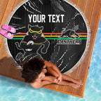 Personalized Penrith Panthers Beach Blanket Dynamic Lightning Mascot Rugby Australia
