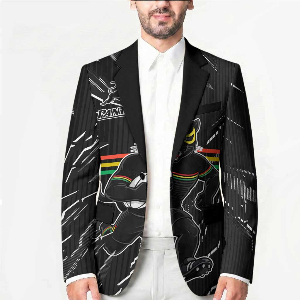 Personalized Penrith Panthers Blazer Dynamic Lightning Mascot Rugby Australia