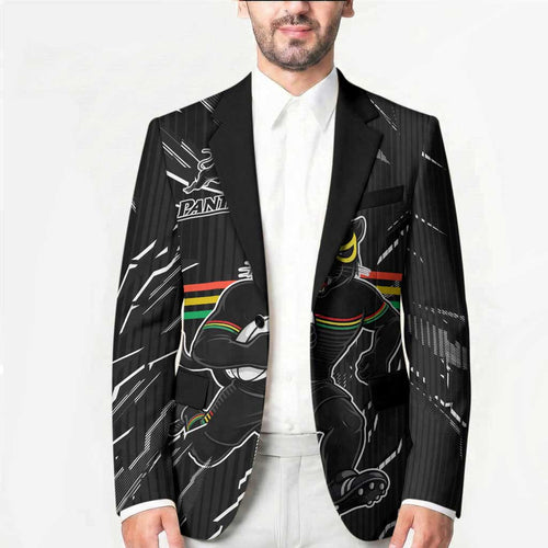 Personalized Penrith Panthers Blazer Dynamic Lightning Mascot Rugby Australia