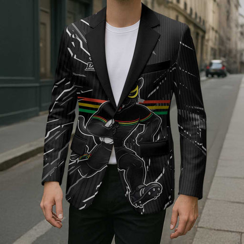 Personalized Penrith Panthers Blazer Dynamic Lightning Mascot Rugby Australia