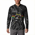 Personalized Penrith Panthers Button Sweatshirt Dynamic Lightning Mascot Rugby Australia