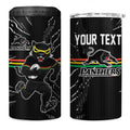Personalized Penrith Panthers 4 in 1 Can Cooler Tumbler Dynamic Lightning Mascot Rugby Australia