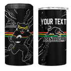Personalized Penrith Panthers 4 in 1 Can Cooler Tumbler Dynamic Lightning Mascot Rugby Australia