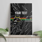 Personalized Penrith Panthers Canvas Wall Art Dynamic Lightning Mascot Rugby Australia