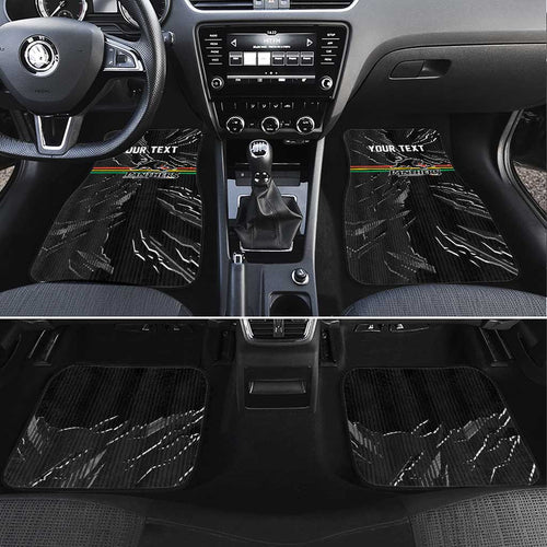 Personalized Penrith Panthers Car Mats Dynamic Lightning Mascot Rugby Australia