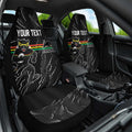 Personalized Penrith Panthers Car Seat Cover Dynamic Lightning Mascot Rugby Australia