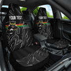 Personalized Penrith Panthers Car Seat Cover Dynamic Lightning Mascot Rugby Australia
