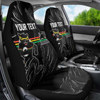 Personalized Penrith Panthers Car Seat Cover Dynamic Lightning Mascot Rugby Australia