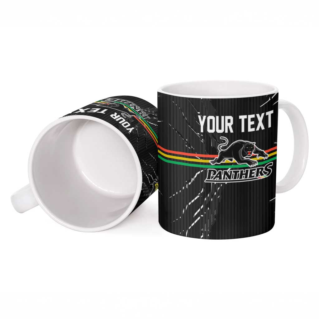 Personalized Penrith Panthers Ceramic Mug Dynamic Lightning Mascot Rugby Australia