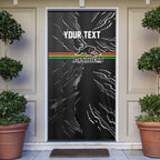 Personalized Penrith Panthers Door Cover Dynamic Lightning Mascot Rugby Australia