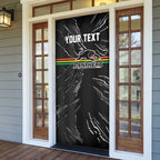 Personalized Penrith Panthers Door Cover Dynamic Lightning Mascot Rugby Australia