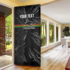Personalized Penrith Panthers Door Cover Dynamic Lightning Mascot Rugby Australia