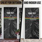 Personalized Penrith Panthers Door Cover Dynamic Lightning Mascot Rugby Australia