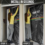 Personalized Penrith Panthers Door Cover Dynamic Lightning Mascot Rugby Australia