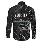 Personalized Penrith Panthers Family Matching Mermaid Dress and Hawaiian Shirt Dynamic Lightning Mascot Rugby Australia