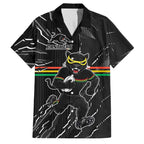 Personalized Penrith Panthers Family Matching Off Shoulder Maxi Dress and Hawaiian Shirt Dynamic Lightning Mascot Rugby Australia