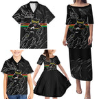 Personalized Penrith Panthers Family Matching Puletasi and Hawaiian Shirt Dynamic Lightning Mascot Rugby Australia